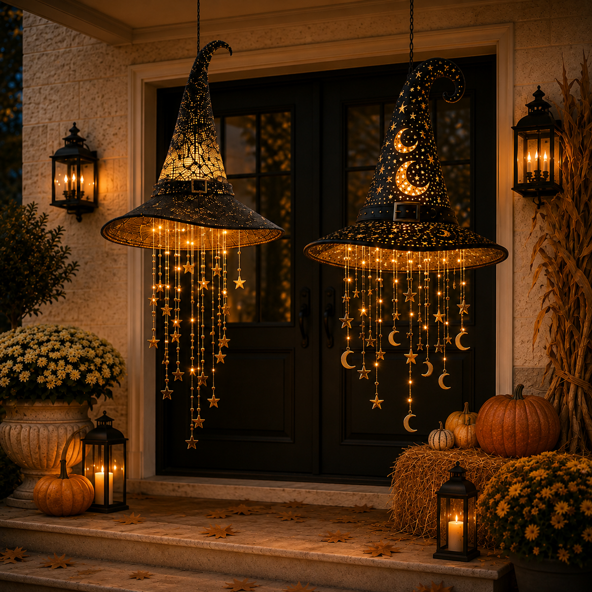 🔥Halloween Early Bird Sale 55% OFF🧙 Lighted Witch Hat Hanging Chime
