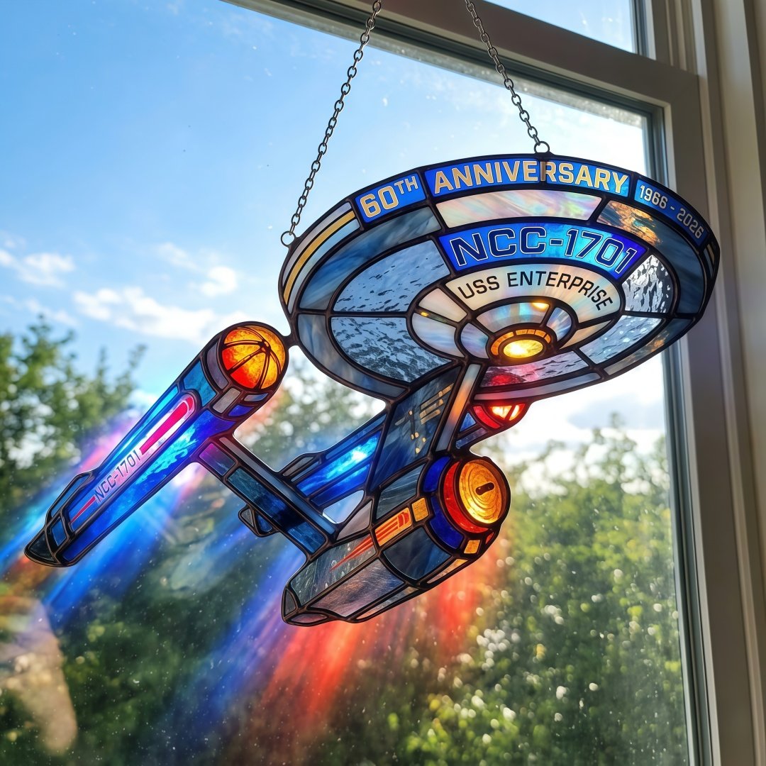 🔥Last Day 49% OFF🌠USS Enterprise (NCC-1701) 60th Anniversary Suncatcher