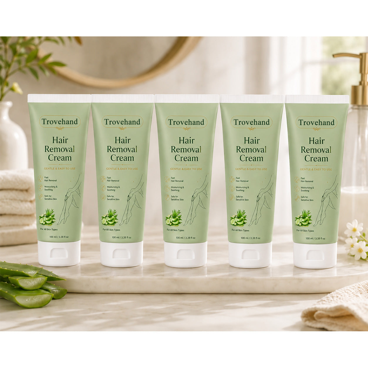 Trovehand™ Natural Gentle Hair Removal Cream | For Women & Men, Sensitive Skin