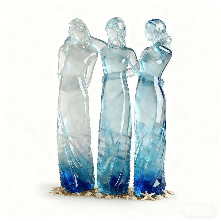 👩🏻🤝👩🏻Sisters by My Side, Celebrates Friendships Three Sisters Sculpture🎁Thanksgiving Day, Christmas, birthday gifts