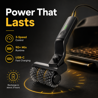 🔥 Cordless Power Grill Cleaner | Fast, Effortless BBQ Cleanup