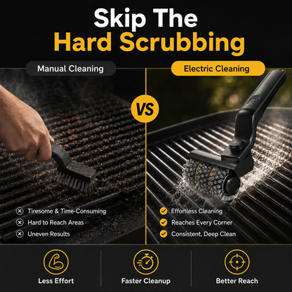 🔥 Cordless Power Grill Cleaner | Fast, Effortless BBQ Cleanup