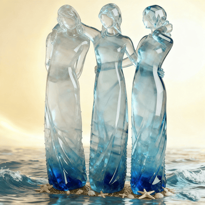 👩🏻‍🤝‍👩🏻Sisters by My Side, Celebrates Friendships Three Sisters Sculpture🎁Thanksgiving Day, Christmas, birthday gifts