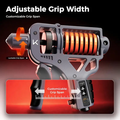 💪Ergonomic Adjustable H-Grip Hand Trainer – Forearm Strengthener with Counter for Therapy & Stress Relief