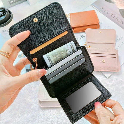 💖Hot 49% OFF🌹RFID Short Wallets for Women – Fashionable Card Holder with Key Ring & Coin Purse