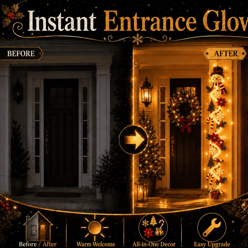 ⏳ Last Day 49% OFF – 🎄Trovehand™ Glowing Christmas Door Hanger