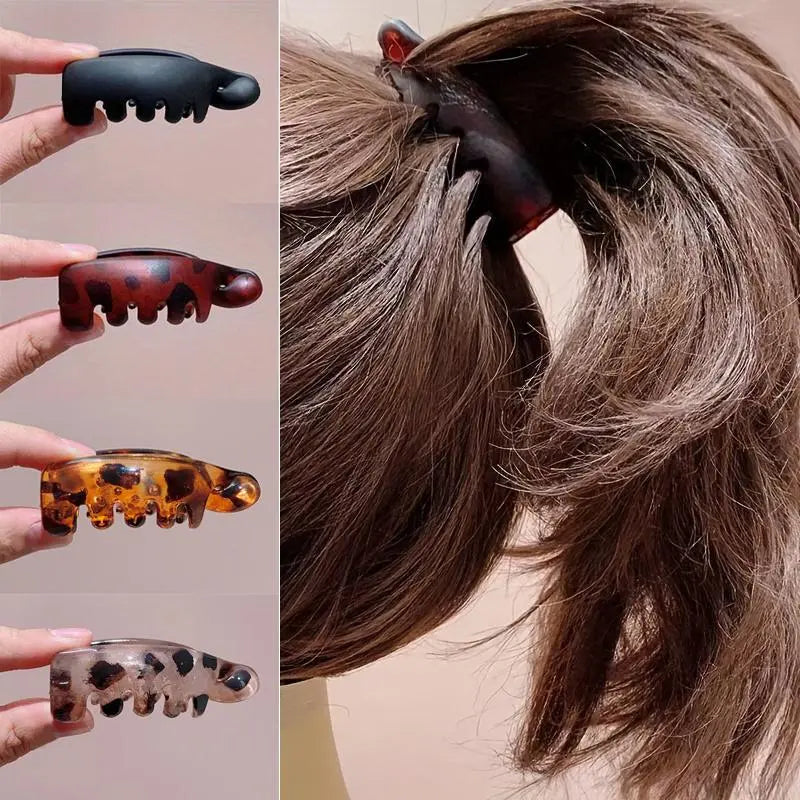 Mini Non-Slip Banana Hair Clips (4PCS) – Lightweight Hair Claw for Thin/Fine Hair Ponytails & Buns