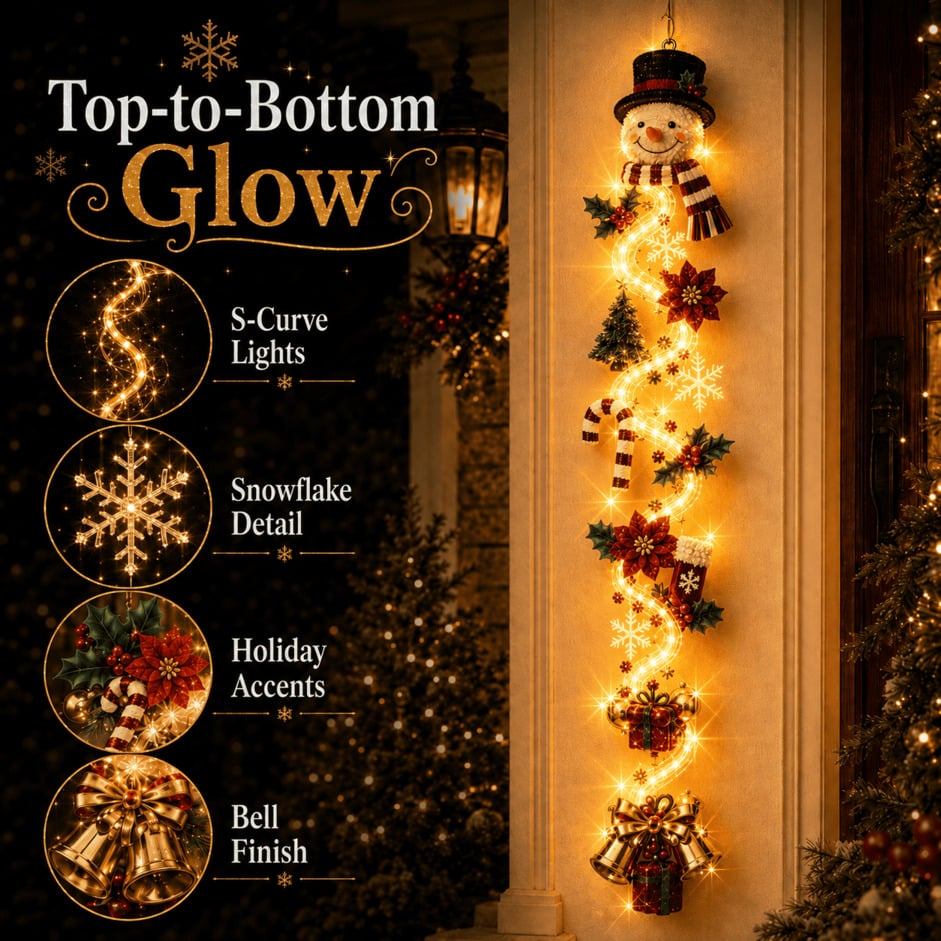⏳ Last Day 49% OFF – 🎄Trovehand™ Glowing Christmas Door Hanger