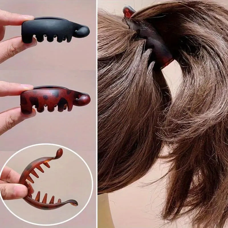 Mini Non-Slip Banana Hair Clips (4PCS) – Lightweight Hair Claw for Thin/Fine Hair Ponytails & Buns