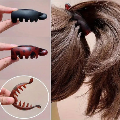 Mini Non-Slip Banana Hair Clips (4PCS) – Lightweight Hair Claw for Thin/Fine Hair Ponytails & Buns