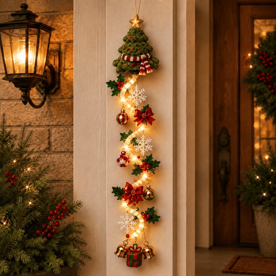 ⏳ Last Day 49% OFF – 🎄Trovehand™ Glowing Christmas Door Hanger