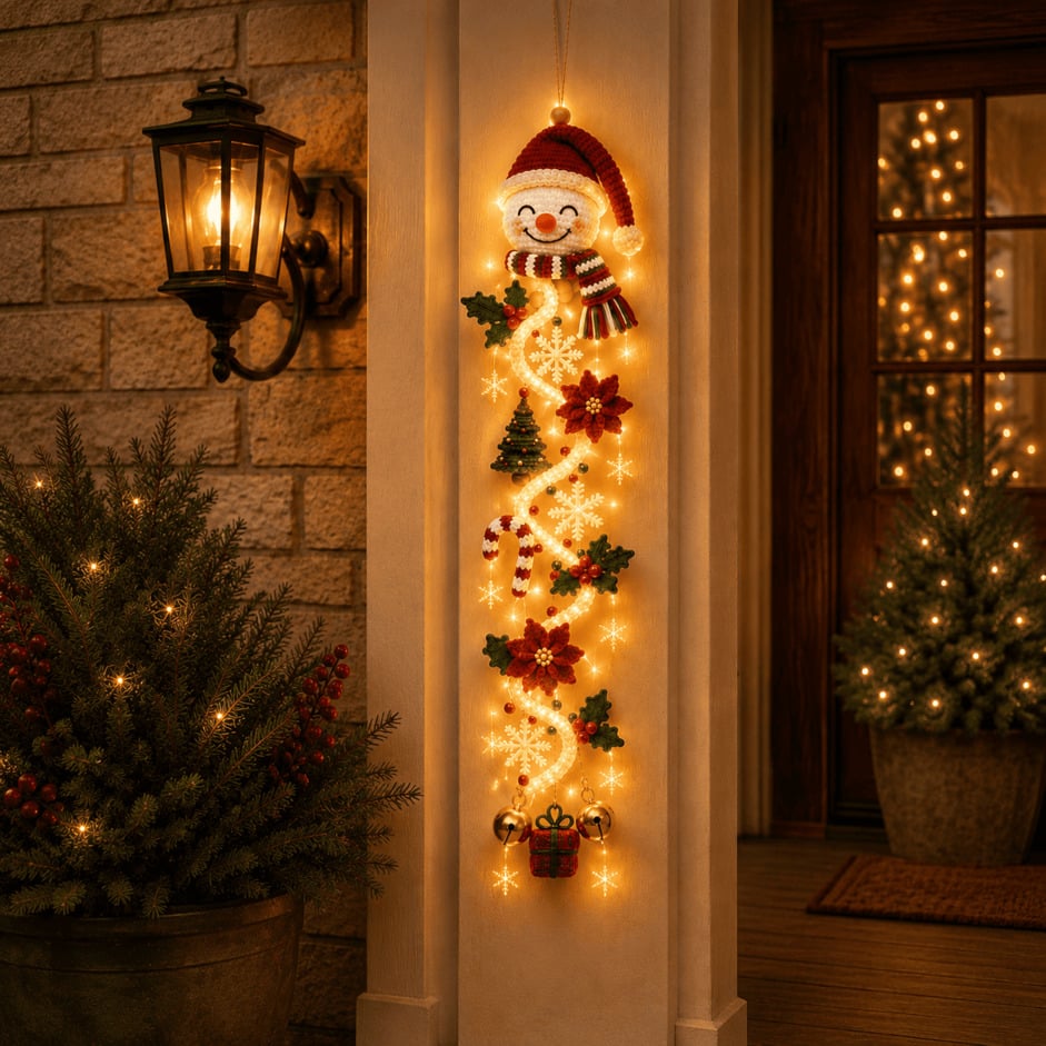 ⏳ Last Day 49% OFF – 🎄Trovehand™ Glowing Christmas Door Hanger