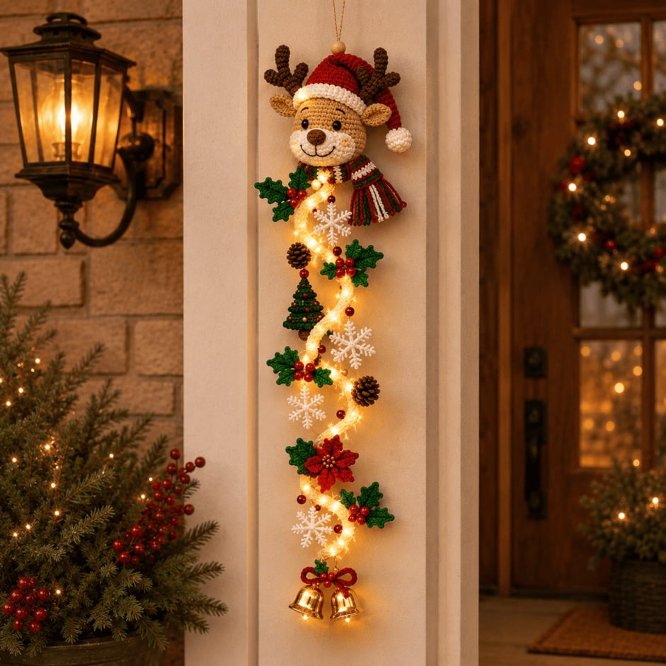 ⏳ Last Day 49% OFF – 🎄Trovehand™ Glowing Christmas Door Hanger