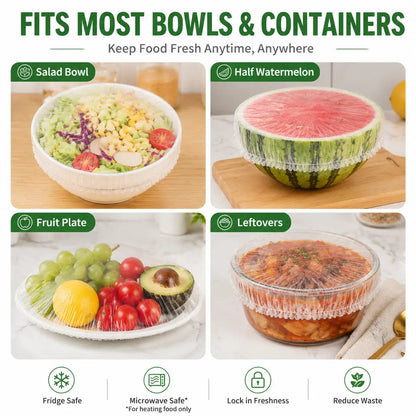🔥100PCS Disposable Stretch Food Covers for Bowls & Plates