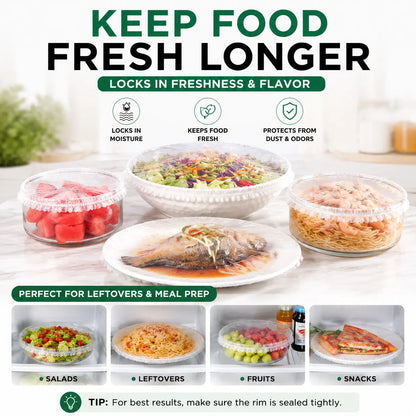 🔥100PCS Disposable Stretch Food Covers for Bowls & Plates