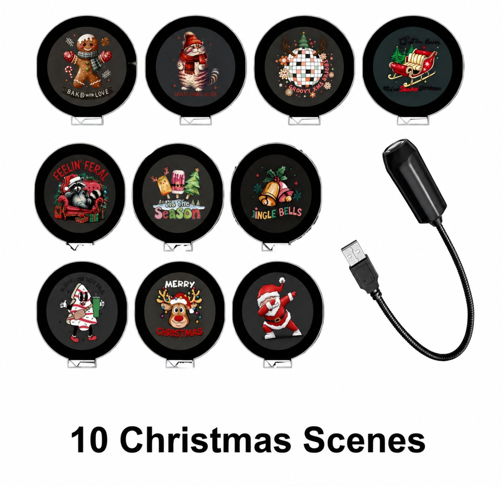 Christmas projector final product scene