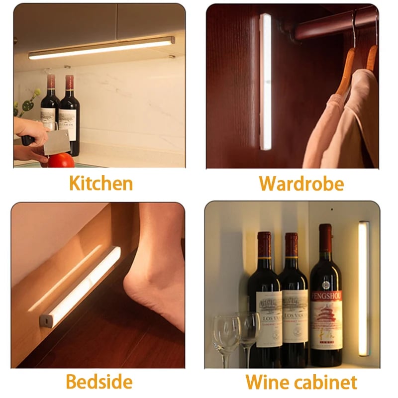 🔥Only $8.99 Last Day Promotion!💡Punch-free Smart Sensor Magnetic Rechargeable LED Lights