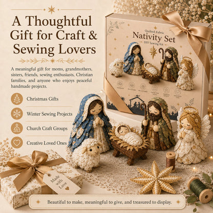✨ DIY Patchwork Nativity Scene Sewing Kit