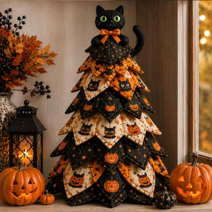 Halloween Quilted Fabric Tree Kit | 3D DIY Tabletop Centerpiece