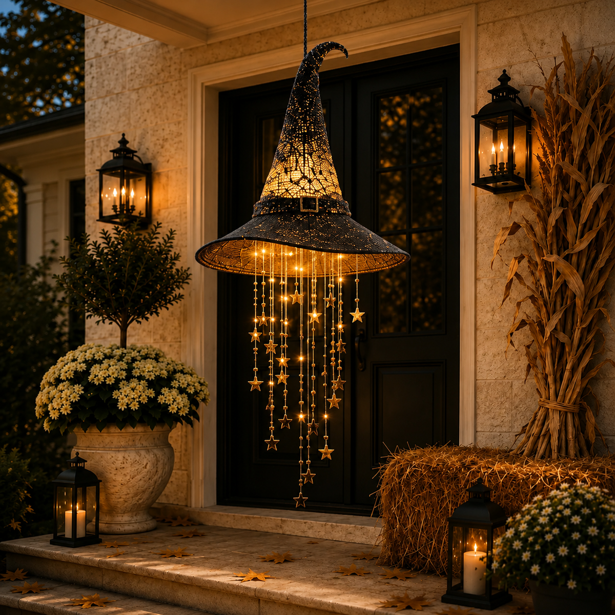 🔥Halloween Early Bird Sale 55% OFF🧙 Lighted Witch Hat Hanging Chime