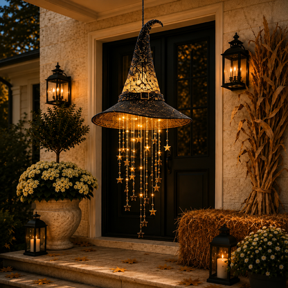 🔥Halloween Early Bird Sale 55% OFF🧙 Lighted Witch Hat Hanging Chime