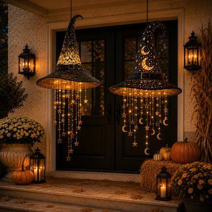 🔥Halloween Early Bird Sale 55% OFF🧙 Lighted Witch Hat Hanging Chime