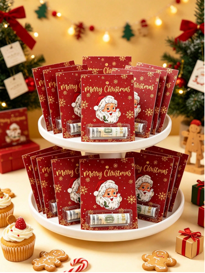 🎄 6pcs Christmas Money Holder Cards – Fun Festive Cash Gift for the Holidays