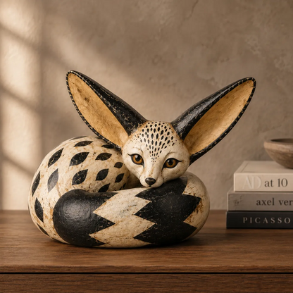 Vintage Fennec Fox Sculpture