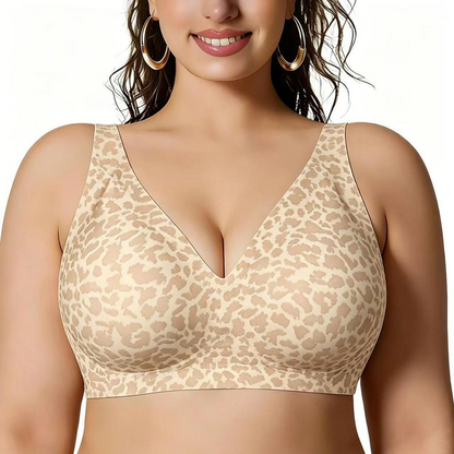 💕 💕Jelly Wireless Women‘s Comfortable Wireless Bras Push Up Bra Seamless T shirts Bras Deep V Everyday Bras