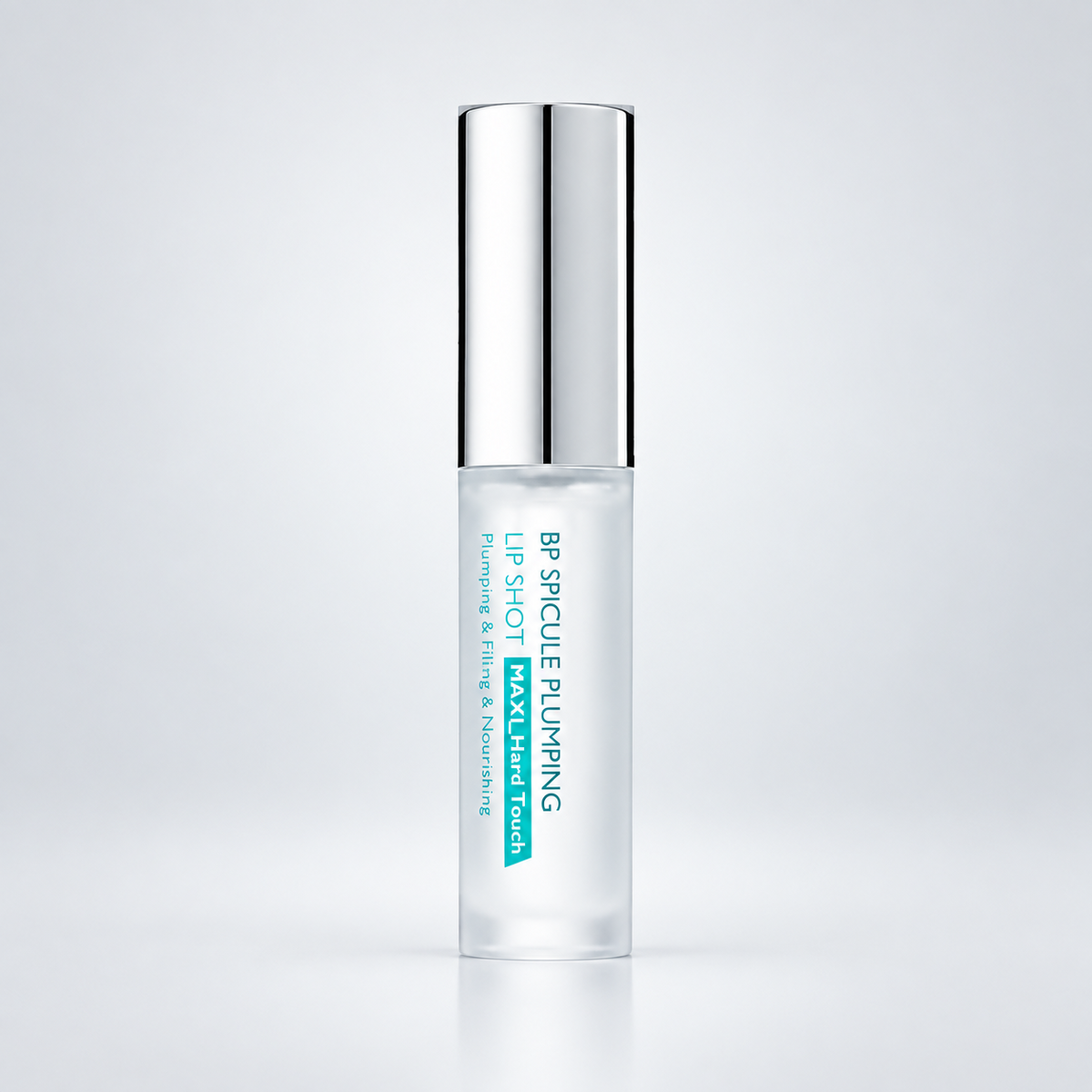 BP Spicule Plumping Lip Shot MAXI 4ml lip gloss with silver cap and teal label