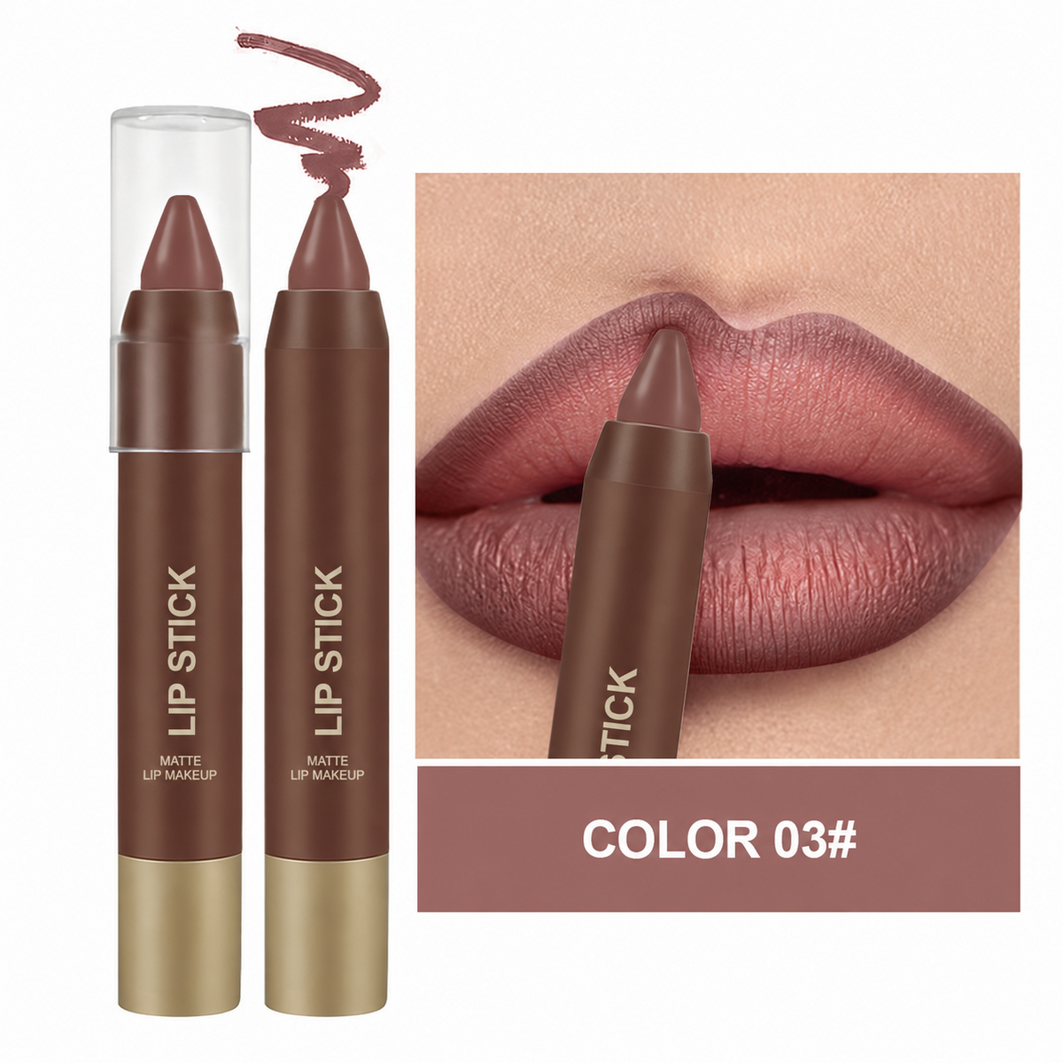 Mauve Matte Brown Lip Liner & Lipstick Combo