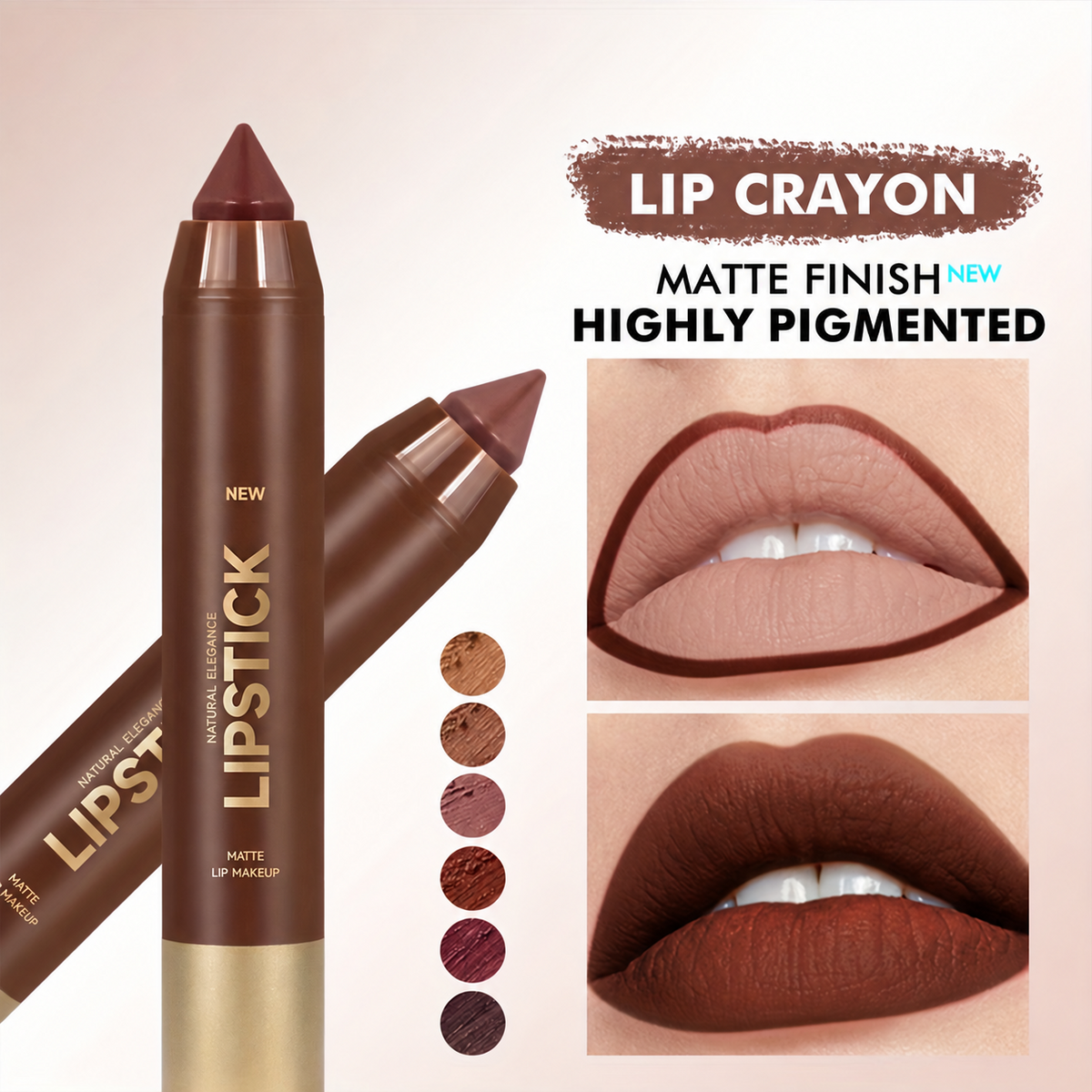Mauve Matte Brown Lip Liner & Lipstick Combo