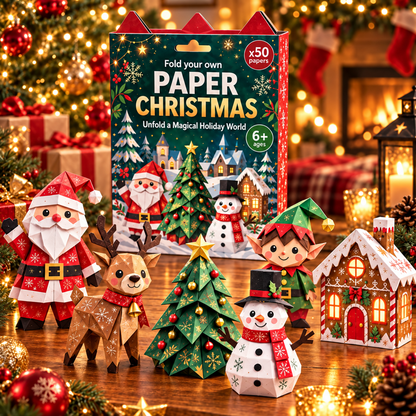 Christmas Paper Craft Kit – Fold & Create Your Own Holiday Decorations