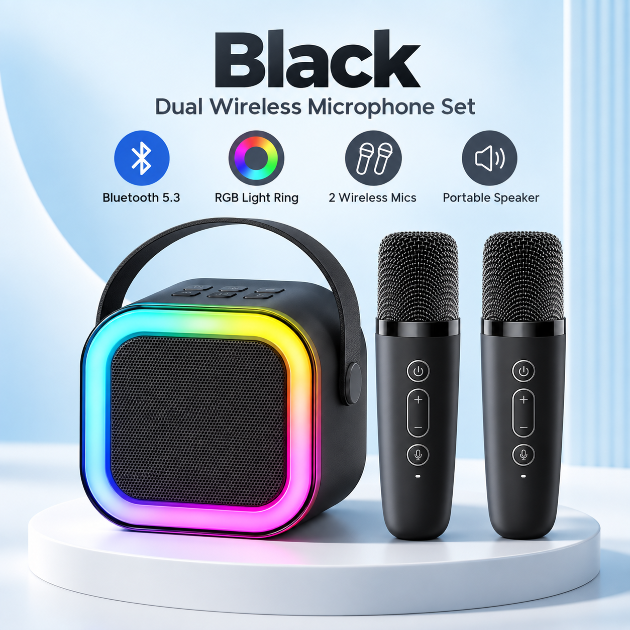 Black karaoke speaker