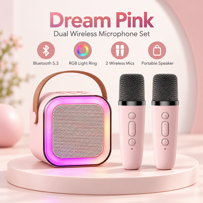 Wireless Karaoke Speaker with Wireless Microphone