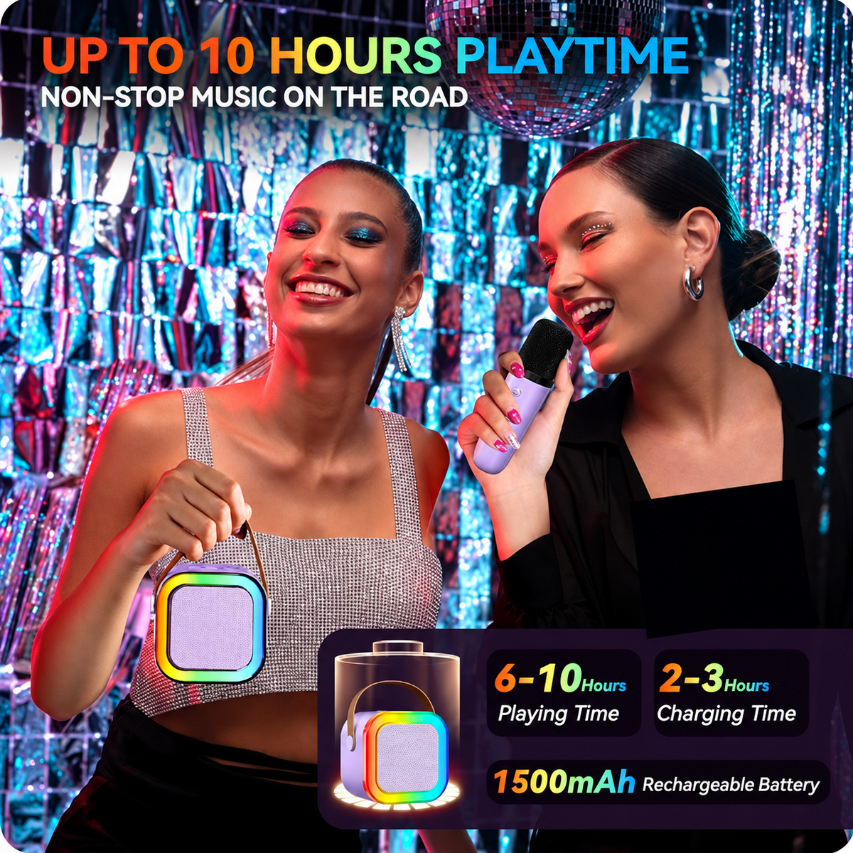 Wireless Karaoke Speaker with Wireless Microphone