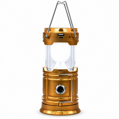 🔦 Foldable LED Emergency Lantern – Solar & USB-C Rechargeable, 4 Lighting Modes