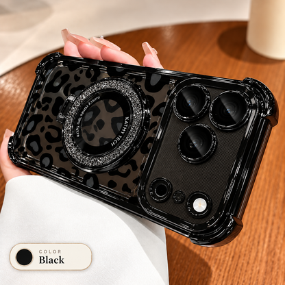 Sexy Leopard Print Transparent Soft Silicone Shockproof Case for iPhone 18 Pro Max