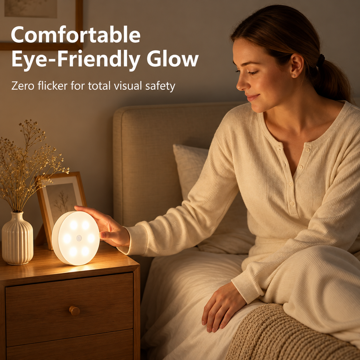 Rechargeable Motion Sensor Night Light – Magnetic Mount & 3 Light Colors