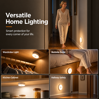 Rechargeable Motion Sensor Night Light – Magnetic Mount & 3 Light Colors