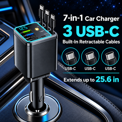 7-in-1 Retractable Car Charger