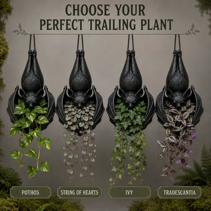 🦇 Upside‑Down Hanging Bat Planter