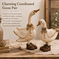 Charming Cottage Goose Pair — Set of 2