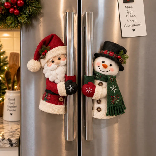 ☃️🎅Christmas Santa & Snowman Handle Huggers – Set of 2