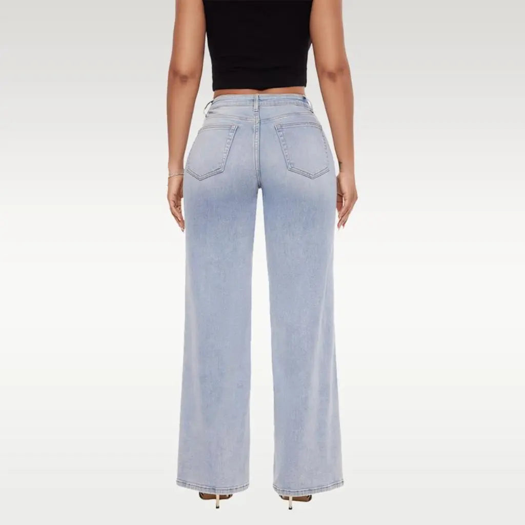 TroveHand Mid-Low Rise Stretch Wide-Leg Jeans