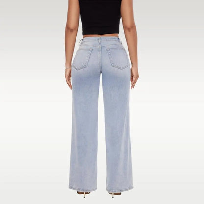 TroveHand Mid-Low Rise Stretch Wide-Leg Jeans