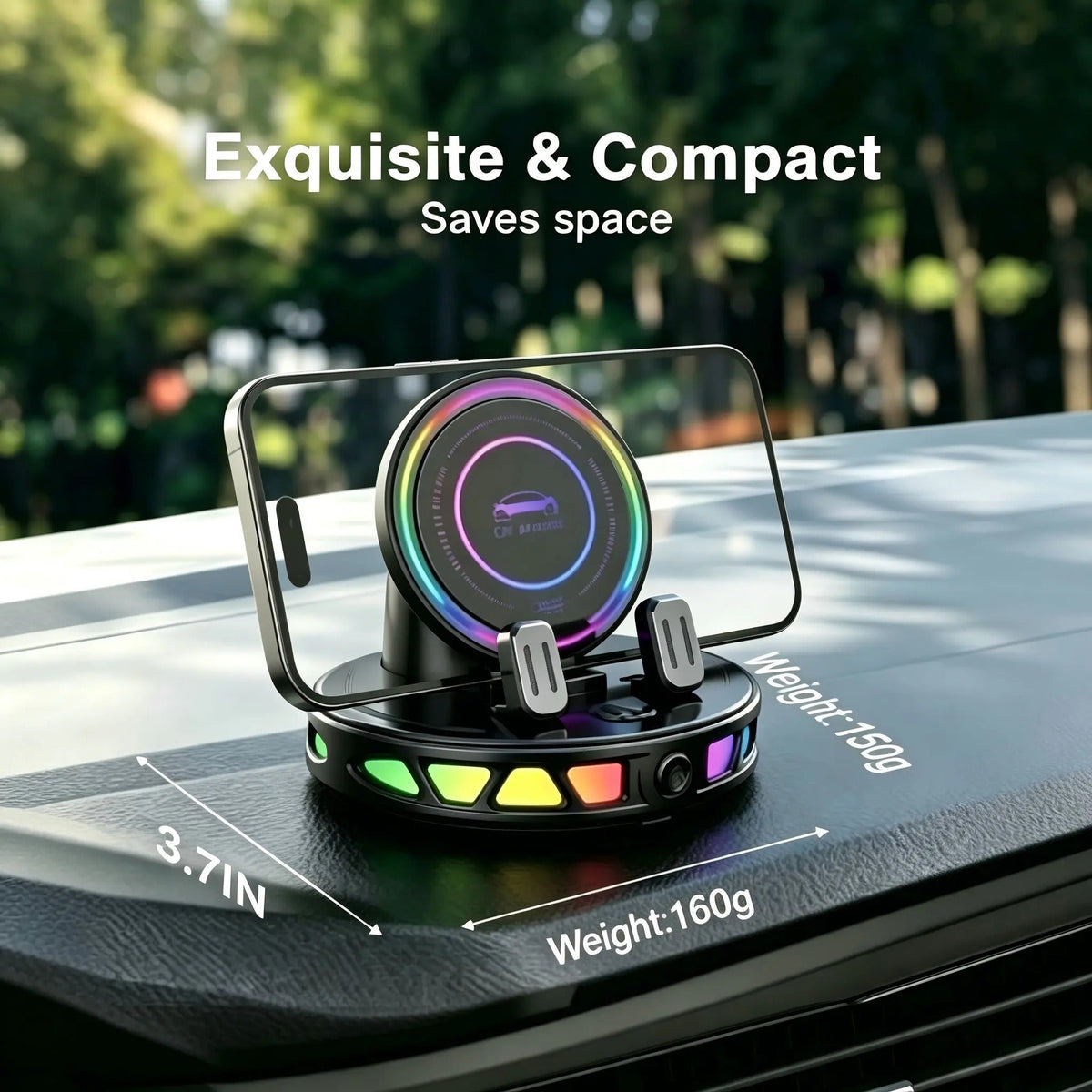 360° Auto-Locking Car Phone Mount – One-Handed & Stable