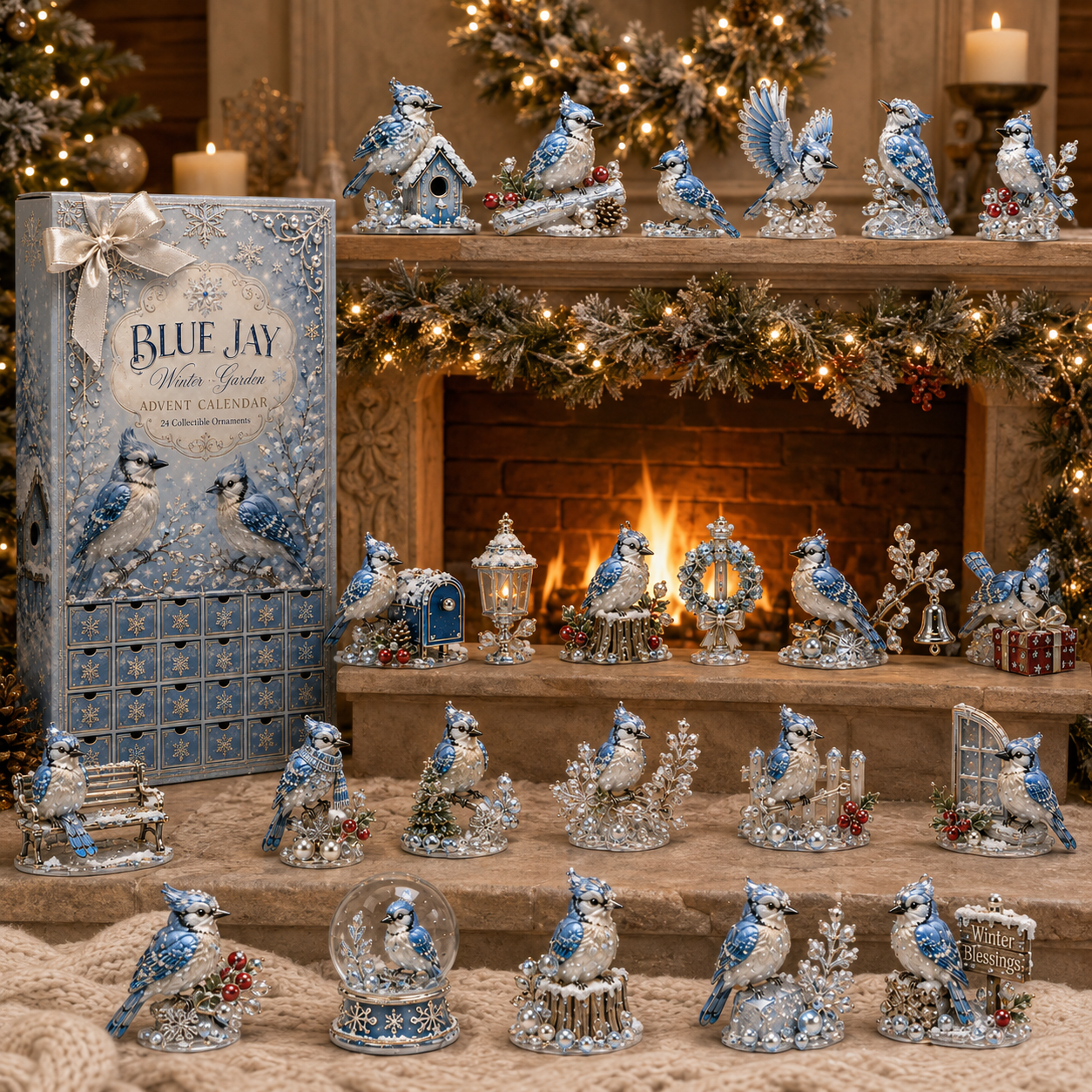 Blue Jay 24-Day Advent Calendar – Christmas Countdown Collectible Figurines