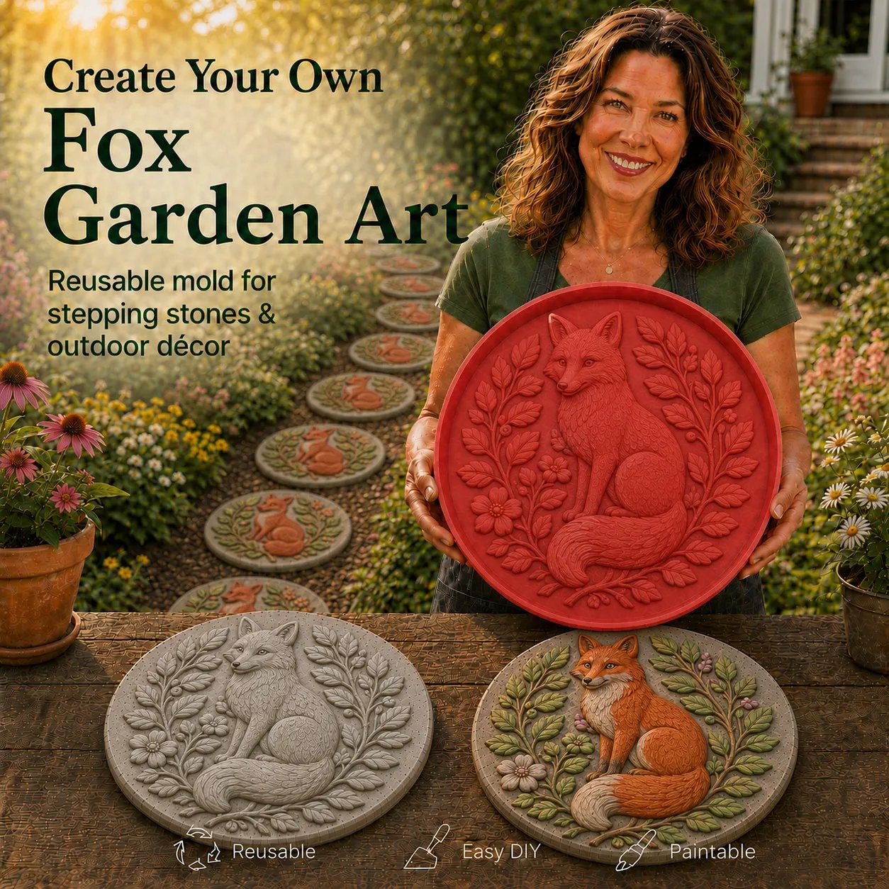 💥 LAST DAY 49% OFF - Reusable Animal-Themed Garden Art Mold – Bring Nature to Life in Your Garden (📦Buy 2 Free Shipping)
