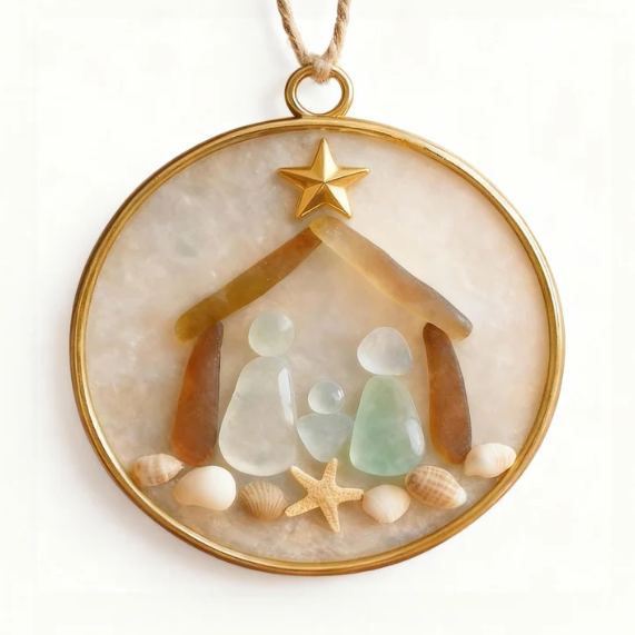 【NEW!】Coastal Nativity Ornament